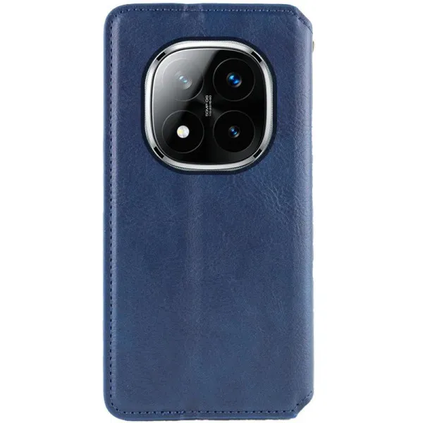 Кожаный чехол-книжка GETMAN Cubic (PU) для Xiaomi Redmi Note 15 Pro 4G — Синий — фото 2