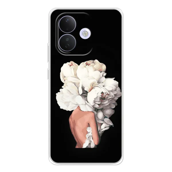 Чохол з принтом «Білі квіти» для Xiaomi Redmi Note 17 Pro
