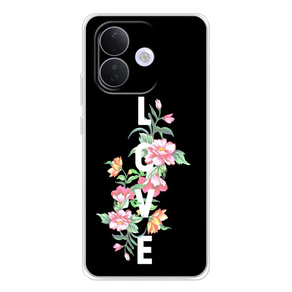 Чохол з принтом «Квіти LOVE» для Xiaomi Redmi Note 17 Pro Чохол з принтом «Квіти LOVE» для Xiaomi Redmi Note 17 Pro