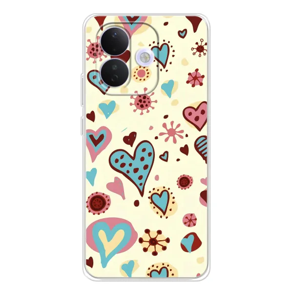 Чохол з принтом «Сердечки» для Xiaomi Redmi Note 17 Pro Чохол з принтом «Сердечки» для Xiaomi Redmi Note 17 Pro