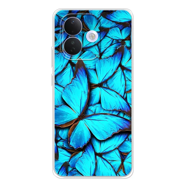 Чохол з принтом «Сині метелики» для Xiaomi Redmi Note 17 Pro Чохол з принтом «Сині метелики» для Xiaomi Redmi Note 17 Pro
