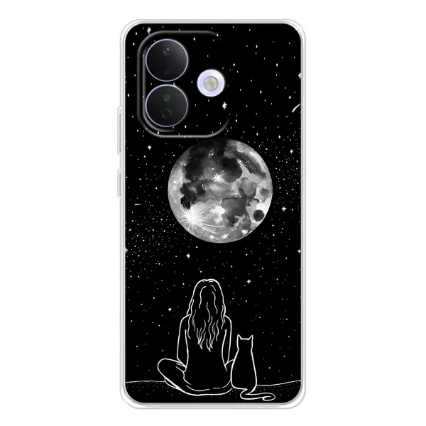 Чохол з принтом «Дівчина з котом» для Xiaomi Redmi Note 17 Pro Чохол з принтом «Дівчина з котом» для Xiaomi Redmi Note 17 Pro