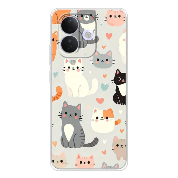 Чохол з принтом «Колаж котів» для Xiaomi Redmi Note 17 Pro Чохол з принтом «Колаж котів» для Xiaomi Redmi Note 17 Pro