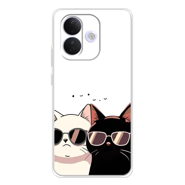 Чохол з принтом «Коти в окулярах» для Xiaomi Redmi Note 17 Pro Чохол з принтом «Коти в окулярах» для Xiaomi Redmi Note 17 Pro