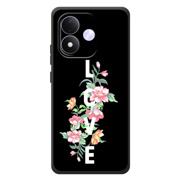 Чохол з принтом «Квіти LOVE» для Xiaomi Redmi Note 17 Чохол з принтом «Квіти LOVE» для Xiaomi Redmi Note 17