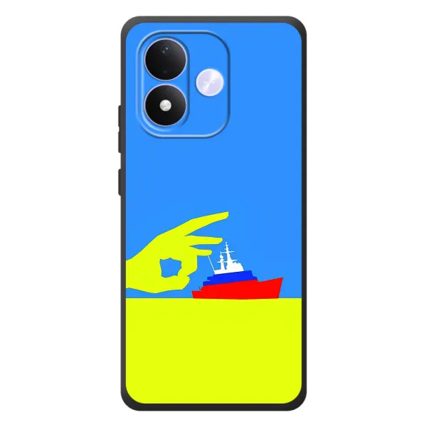Чехол с принтом «Щелбан кораблю» для Xiaomi Redmi Note 17 Чехол с принтом «Щелбан кораблю» для Xiaomi Redmi Note 17