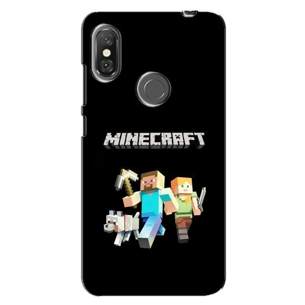 Чехол с принтом «герои Minecraft» для Xiaomi Redmi Note 6 Pro