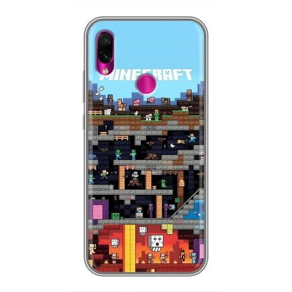 Чохол з принтом «фон Minecraft» для Xiaomi Redmi Note 7 Pro