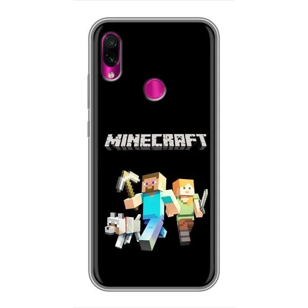 Чохол з принтом «герої Minecraft» для Xiaomi Redmi Note 7 Pro
