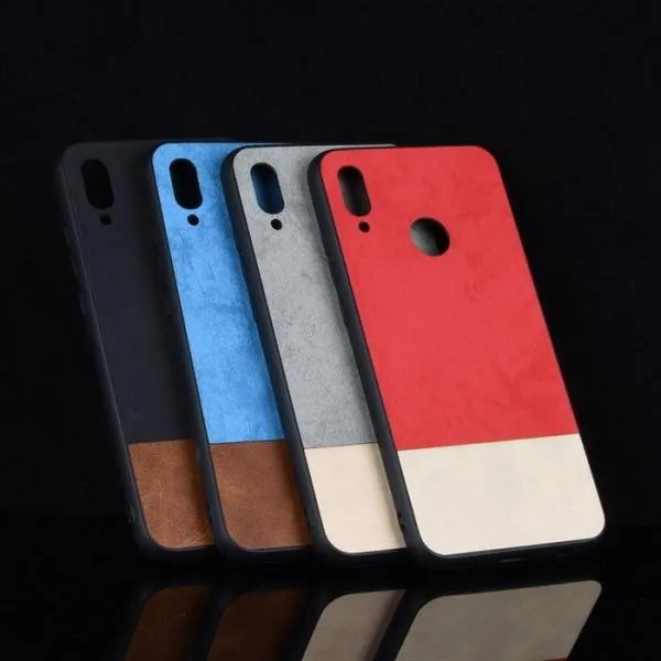 Тканевая накладка Textile для Xiaomi Redmi Note 7 (ТПУ+ткань) — Голубой Тканевая накладка Textile для Xiaomi Redmi Note 7 (ТПУ+ткань) — Голубой