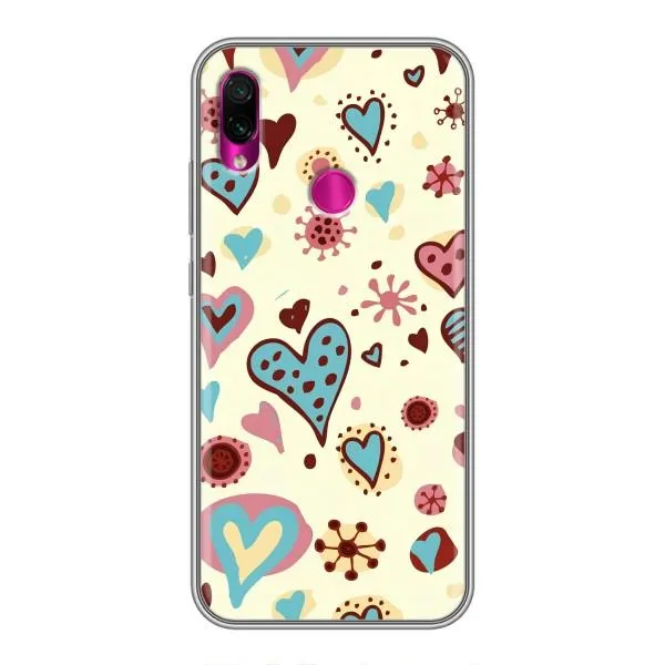 Чехол с принтом «Сердечки» для Xiaomi Redmi Note 7 Чехол с принтом «Сердечки» для Xiaomi Redmi Note 7