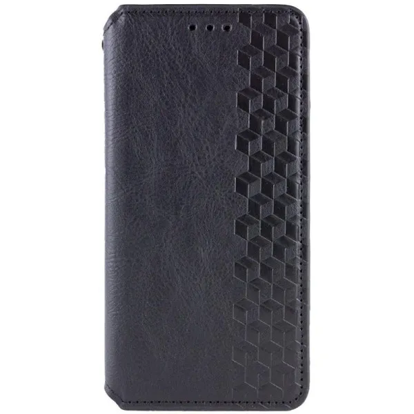 Кожаный чехол-книжка GETMAN Cubic (PU) для Xiaomi Redmi Note 8 Pro — Черный