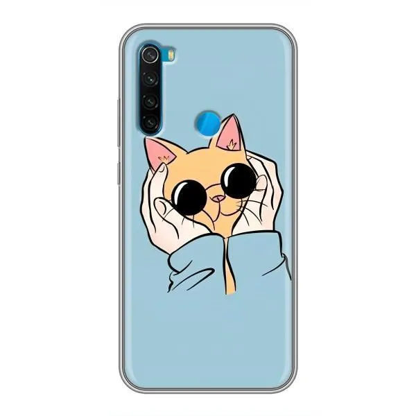 Чехол с принтом «Котик в очках» для Xiaomi Redmi Note 8