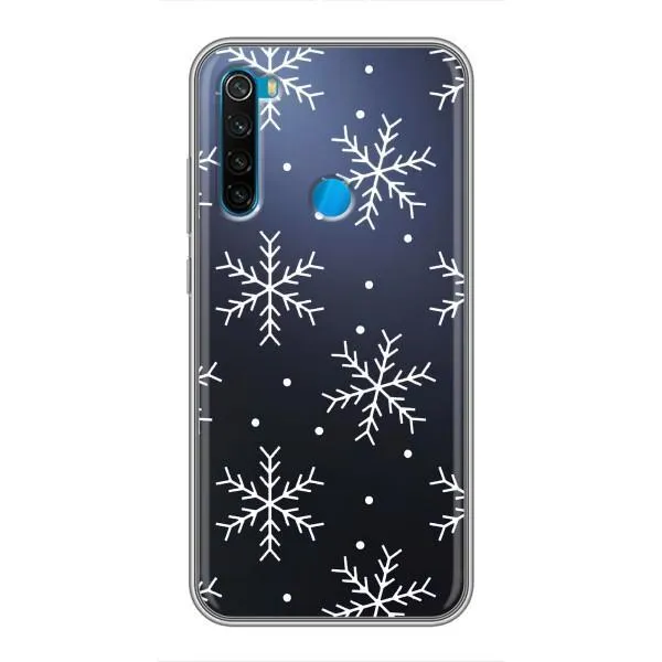 Чехол с принтом «Белые снежинки» для Xiaomi Redmi Note 8 Чехол с принтом «Белые снежинки» для Xiaomi Redmi Note 8
