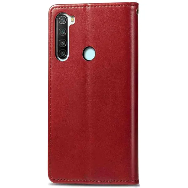 Кожаный чехол-книжка GETMAN Gallant (PU) для Xiaomi Redmi Note 8T — Красный — фото 4