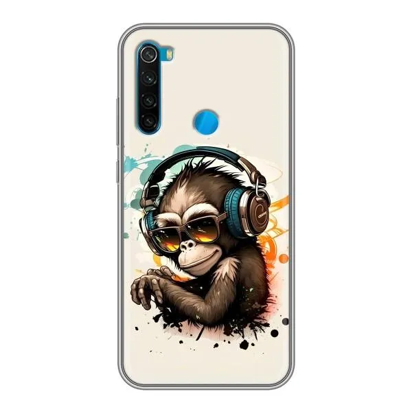 Чехол с принтом «Макака в наушниках» для Xiaomi Redmi Note 8T