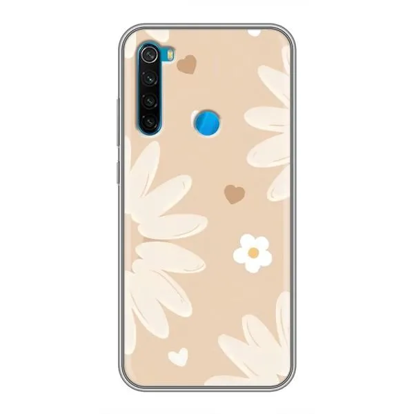 Чехол с принтом «Бежевые цветы» для Xiaomi Redmi Note 8T Чехол с принтом «Бежевые цветы» для Xiaomi Redmi Note 8T