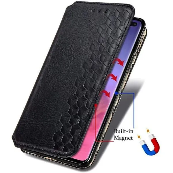 Кожаный чехол-книжка GETMAN Cubic (PU) для Xiaomi Redmi Note 9s / Note 9 Pro / Note 9 Pro Max — Черный — фото 5