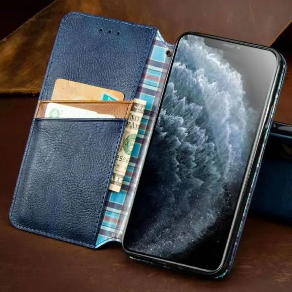 Кожаный чехол-книжка GETMAN Cubic (PU) для Xiaomi Redmi Note 9 / Redmi 10X — Синий — фото 2 Кожаный чехол-книжка GETMAN Cubic (PU) для Xiaomi Redmi Note 9 / Redmi 10X — Синий — фото 2