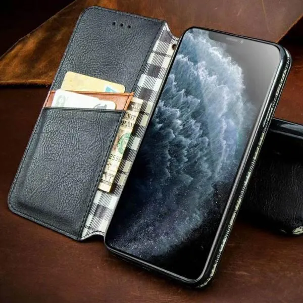Кожаный чехол-книжка GETMAN Cubic (PU) для Xiaomi Redmi Note 9 / Redmi 10X — Черный — фото 2