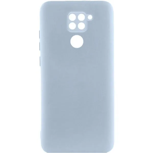 Чехол TPU GETMAN Liquid Silk Full Camera для Xiaomi Redmi Note 9 / Redmi 10X — Голубой