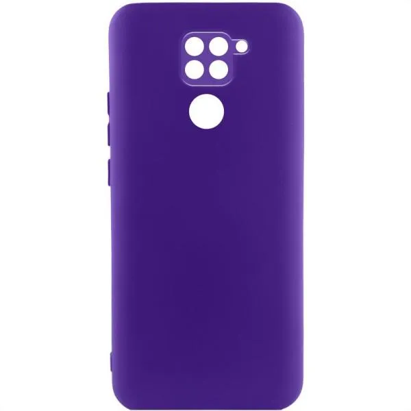 Чехол TPU GETMAN Liquid Silk Full Camera для Xiaomi Redmi Note 9 / Redmi 10X — Фиолетовый