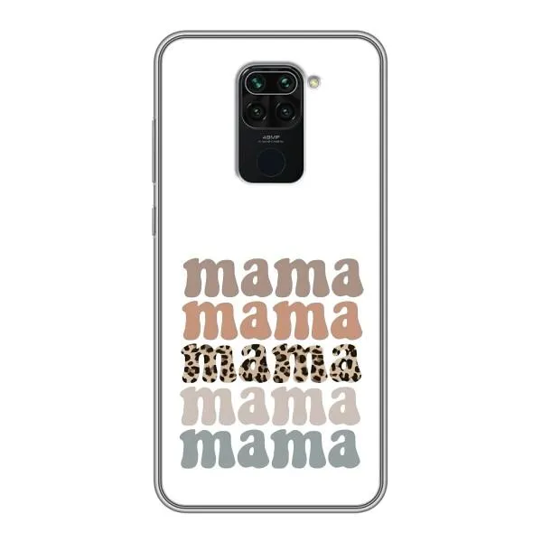 Чехол с принтом «Текстовый коллаж мама» для Xiaomi Redmi Note 9