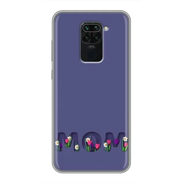 Чехол с принтом «Мама в цветах» для Xiaomi Redmi Note 9