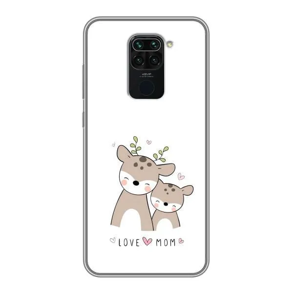 Чехол с принтом «Оленята мама и малыш» для Xiaomi Redmi Note 9