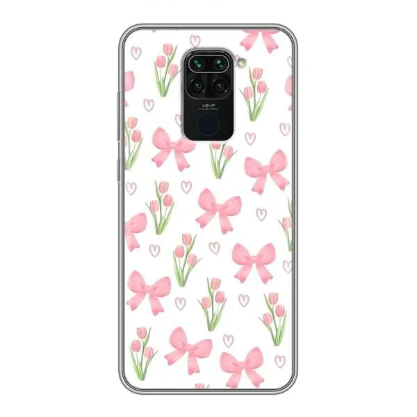 Чехол с принтом «Банты и цветы» для Xiaomi Redmi Note 9