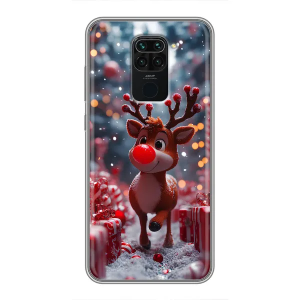 Чехол с принтом «Олень среди подарков» для Xiaomi Redmi Note 9