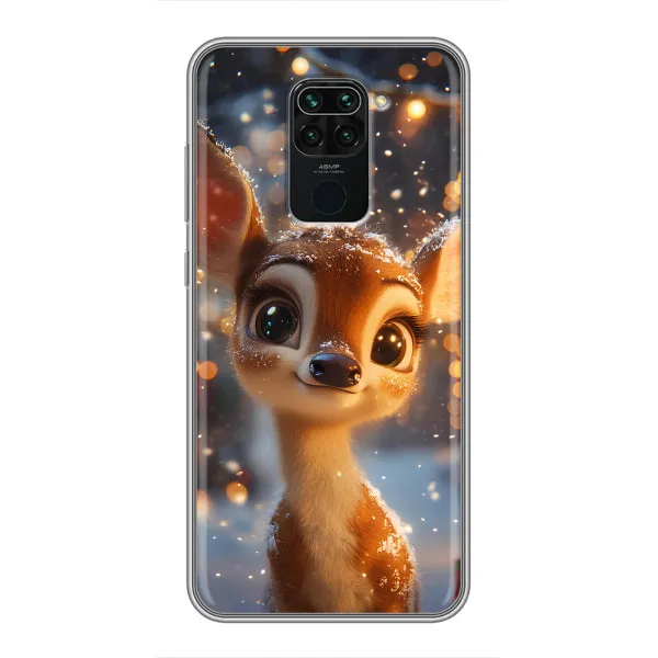 Чехол с принтом «Олененок среди гирлянд» для Xiaomi Redmi Note 9