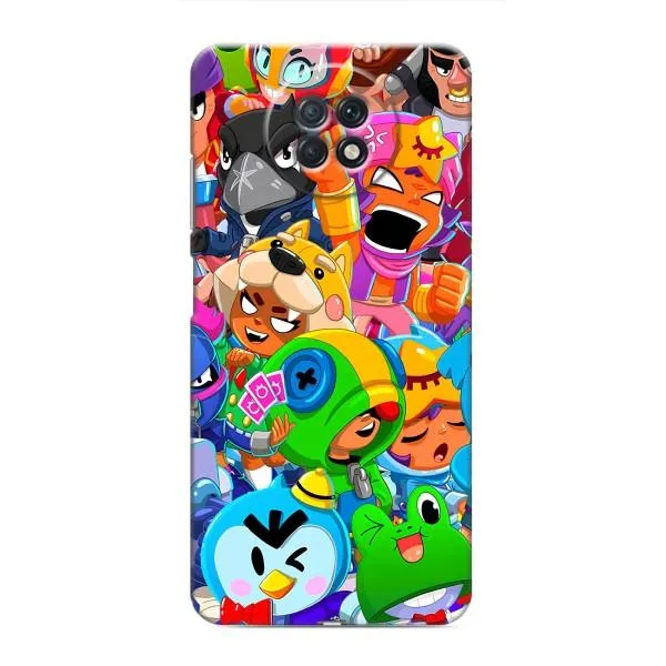 Чехол с принтом «герои Бравл Старс» для Xiaomi Redmi Note 9T
