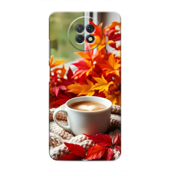 Чехол с принтом «Кофе и листья» для Xiaomi Redmi Note 9T Чехол с принтом «Кофе и листья» для Xiaomi Redmi Note 9T