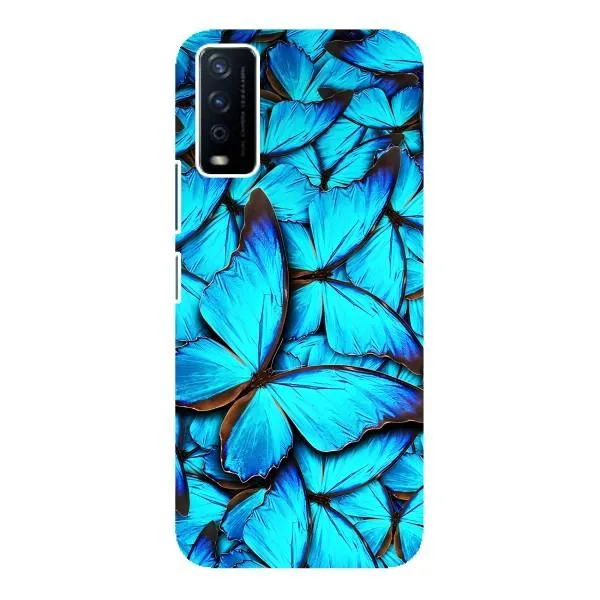 Чехол с принтом «Синие бабочки» для Vivo Y12s Чехол с принтом «Синие бабочки» для Vivo Y12s