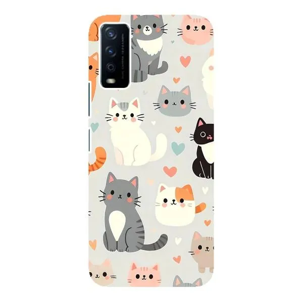 Чехол с принтом «Коллаж котов» для Vivo Y12s Чехол с принтом «Коллаж котов» для Vivo Y12s