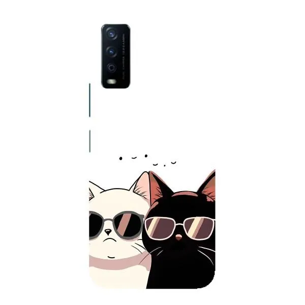 Чехол с принтом «Коты в очках» для Vivo Y12s Чехол с принтом «Коты в очках» для Vivo Y12s