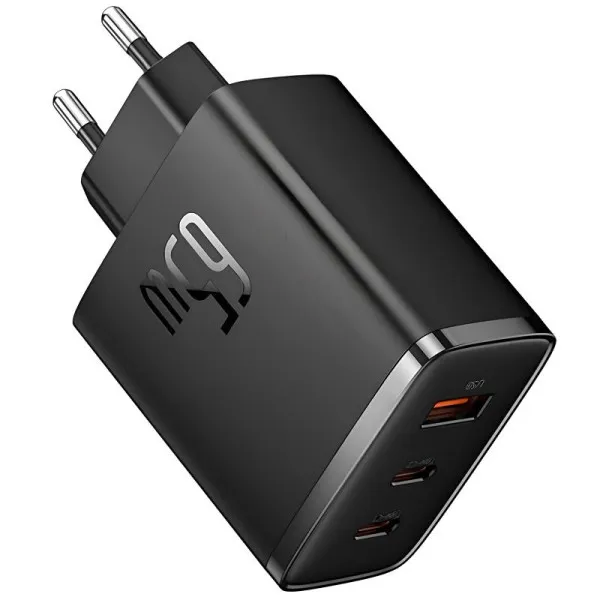 МЗП Baseus Cube Pro Fast Charger PD65W (1USB-A/2C) (P10111404) — Чорний — фото 1