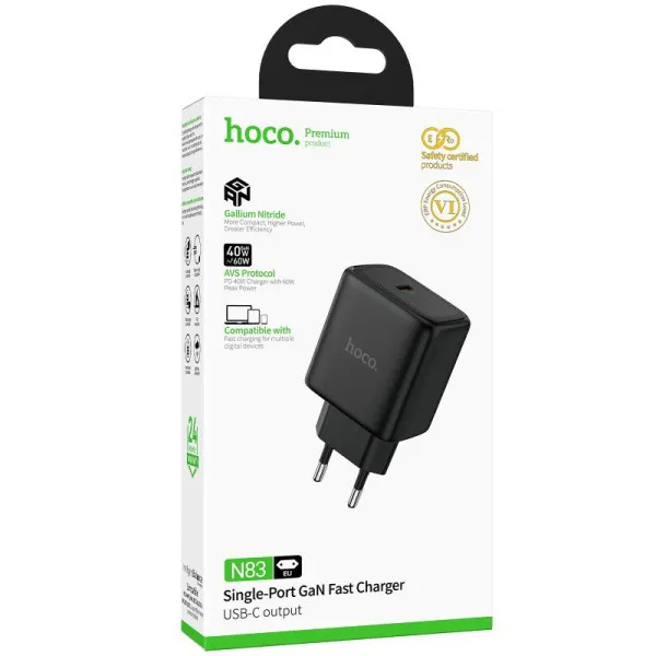 СЗУ Hoco N83 Profit PD40W (1USB-C) — Черный — фото 2