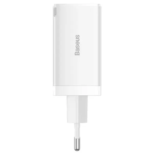 СЗУ Baseus GaN5 Pro PD65W+QC3.0 (1USB-A/2C) + кабель Type-C to Type-C (CCGP12020) — Белый — фото 2 СЗУ Baseus GaN5 Pro PD65W+QC3.0 (1USB-A/2C) + кабель Type-C to Type-C (CCGP12020) — Белый — фото 2