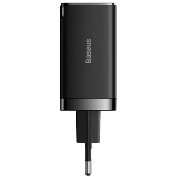 СЗУ Baseus GaN5 Pro PD65W+QC3.0 (1USB-A/2C)  + кабель Type-C to Type-C (CCGP12020) — Черный — фото 2