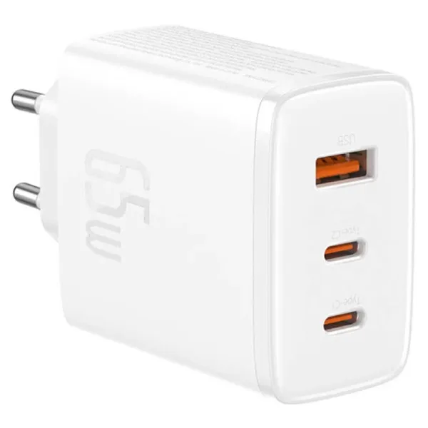 МЗП Baseus Cube Pro Fast Charger PD65W (1USB-A/2C) (P10111404) — Білий — фото 2