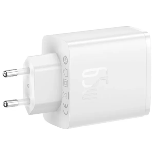 МЗП Baseus Cube Pro Fast Charger PD65W (1USB-A/2C) (P10111404) — Білий — фото 3