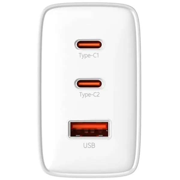 МЗП Baseus Cube Pro Fast Charger PD65W (1USB-A/2C) (P10111404) — Білий — фото 4