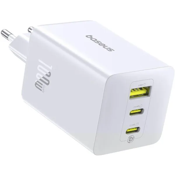 СЗУ Baseus EnerFill FE11 Fast Charger PD100W+QC3.0 (1USB-A/2C) (P101821) — Белый — фото 1