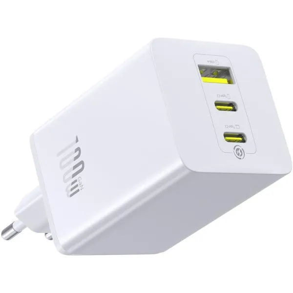 СЗУ Baseus EnerFill FE11 Fast Charger PD100W+QC3.0 (1USB-A/2C) (P101821) — Белый — фото 3