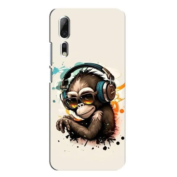 Чехол с принтом «Макака в наушниках» для ZTE Axon 10 Pro