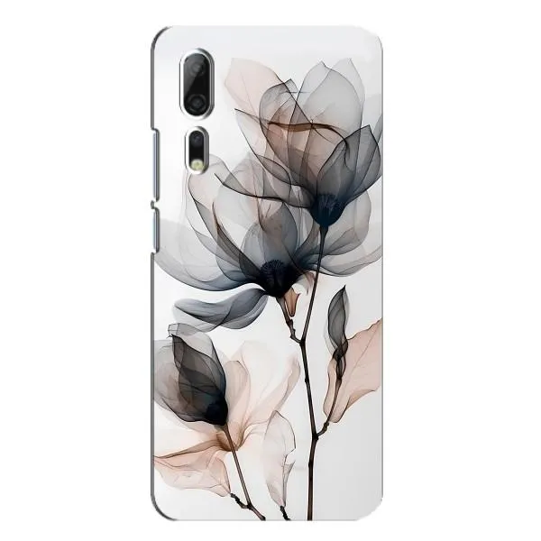 Чехол с принтом «Цветы на белом» для ZTE Axon 10 Pro