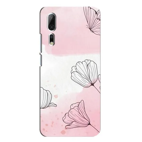 Чехол с принтом «Розовые цветы» для ZTE Axon 10 Pro