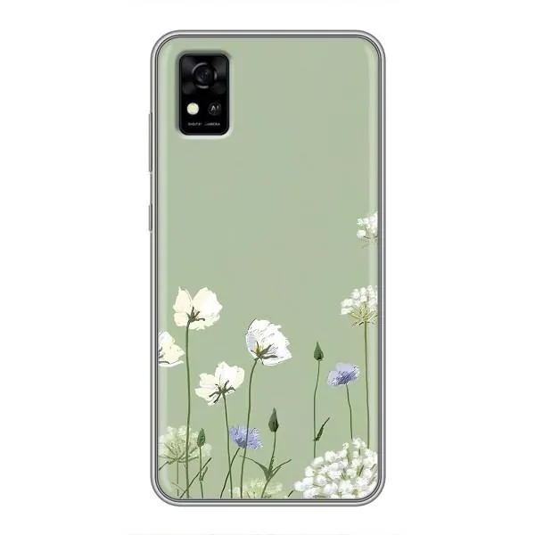 Чехол с принтом «Цветы на зеленом» для ZTE Blade A31 Чехол с принтом «Цветы на зеленом» для ZTE Blade A31